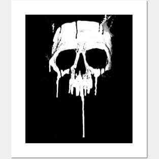 Classic Metal Graffiti Skull - Dripping Paint Graffiti graphic Posters and Art